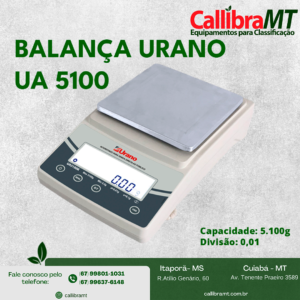 Balança semianalítica URANO UA 5100 / 0,01 K + CERTIFICADO CALIBRAÇÃO
